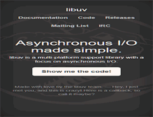Tablet Screenshot of libuv.org